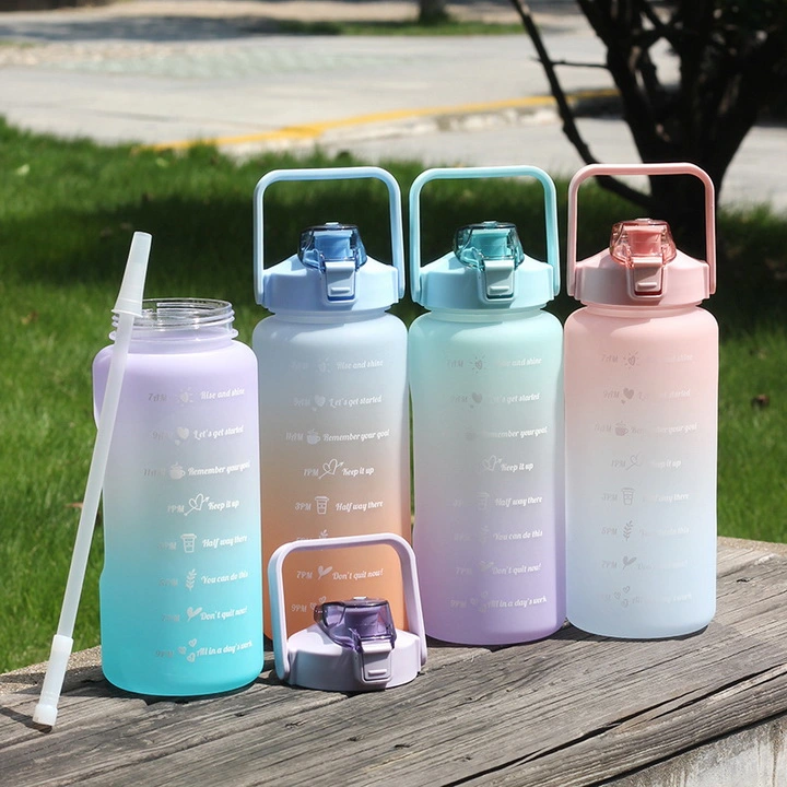 2000ml Plastic Water Bottles 2L Large Capacity Gallon Sport Water Bottle