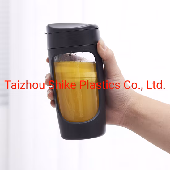 Garrafa de água esportiva fitness 600 ml copo de plástico shaker de proteína sem BPA