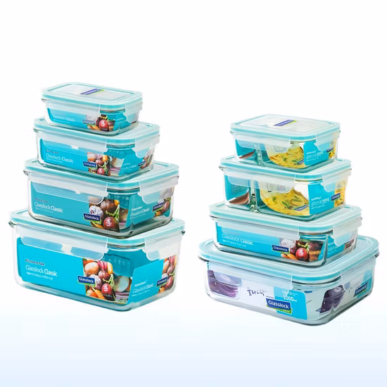 Lancheira redonda de plástico Bento Recipiente para comida
