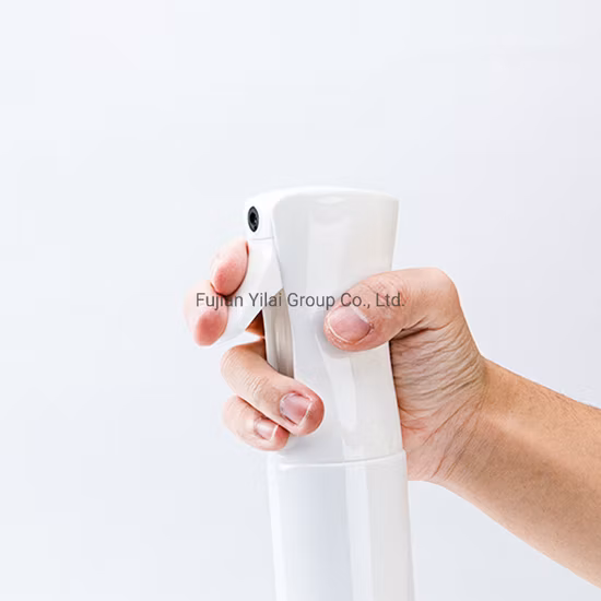 Garrafa pulverizadora de plástico com gatilho enevoado 200 ml 300 ml Água para barbeiro cabelo névoa fina garrafa de spray contínua